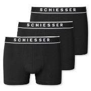 Schiesser 3P Organic Cotton Boxer Briefs 3XL-4XL Svart bomull 3XL Herr...