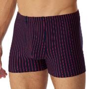 Schiesser Organic Cotton Boxershort Rød/Blå  bomull Small Herre