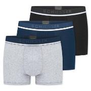 Schiesser 3P Organic Cotton Woven Boxer Brief Mørkblå bomull Large Her...