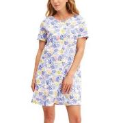Calida Coastal Dreams Sleepshirt Hvit/Blå bomull Large Dame