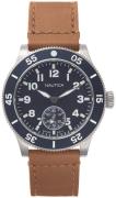 Nautica Herreklokke NAPHST001 Huston Blå/Lær Ø44 mm