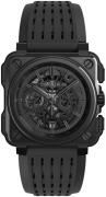 Bell & Ross Herreklokke BR-X1-PHANTOM Experimental Sort/Gummi