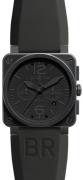 Bell & Ross Herreklokke BR0394-PHANTOM BR 03-94 Sort/Gummi Ø42 mm