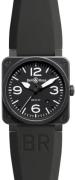 Bell & Ross Herreklokke BR0392-BL-CA BR 03-92 Sort/Gummi Ø42 mm