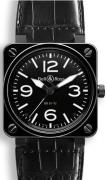 Bell & Ross Herreklokke BR0192-BL-CER-SCR BR 01-92 Sort/Lær Ø46