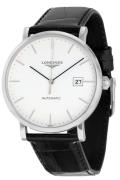 Longines Herreklokke L4.910.4.12.2 Elegant Hvit/Lær Ø39 mm