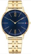 Tommy Hilfiger Herreklokke 1791513 Blå/Gulltonet stål Ø41 mm