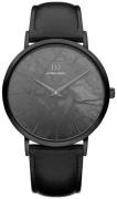 Danish Design Herreklokke IQ53Q1217 Dress Sort/Lær Ø40 mm