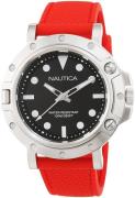 Nautica Herreklokke NAD12549G Dress Sort/Gummi Ø44 mm