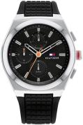 Tommy Hilfiger Herreklokke 1791898 Connor Sort/Gummi Ø44 mm