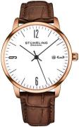 Stührling Original Herreklokke 3997A.7 Symphony Hvit/Lær Ø40 mm