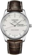 Longines Herreklokke L2.910.4.77.3 Master Sølvfarget/Lær Ø40 mm