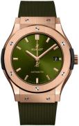 Hublot Herreklokke 511.OX.8980.RX Classic Fusion Grønn/Gummi Ø45 mm