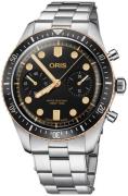 Oris Herreklokke 01 771 7744 4354-07 8 21 18 Diving Sort/Stål Ø43 mm