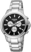 Ferrè Milano Herreklokke FM1G153M0071 John Sort/Stål Ø44 mm