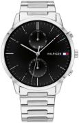 Tommy Hilfiger Herreklokke 1710407 Sort/Stål Ø44 mm