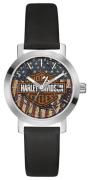 Bulova Dameklokke 76L174 Harley-Davidson Blå/Lær Ø22 mm