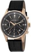 Esprit Herreklokke ES1G209L0045 Sort/Lær Ø42 mm