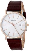 Bulova Herreklokke 98H51 Dress Hvit/Lær Ø37 mm