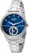 Ferrè Milano Dameklokke FM1L167M0061 Donna Lucia Blå/Stål Ø34 mm