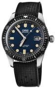 Oris Herreklokke 01 733 7720 4055-07 4 21 18 Diving Blå/Gummi Ø42 mm