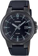 Casio Herreklokke MTP-E173BL-1AVEF Collection Sort/Lær Ø41.5 mm