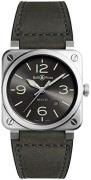 Bell & Ross Herreklokke BR0392-GC3-ST-SCA Br 03-92 Sort/Lær