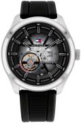 Tommy Hilfiger Herreklokke 1791886 Oliver Sort/Gummi Ø42 mm