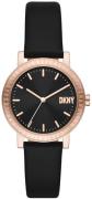 DKNY Dameklokke NY6618 Soho D Sort/Lær Ø34 mm