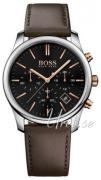 Hugo Boss Herreklokke 1513448 Time One Sort/Lær Ø42 mm