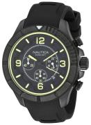 Nautica Herreklokke NAI19526G Chronograph Sort/Gummi Ø47 mm