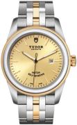 Tudor Dameklokke M53003-0005 Glamour Date Gulltonet/Gulltonet stål