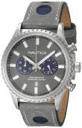 Nautica Herreklokke NAI18511G Nms 02 Grå/Lær Ø43 mm