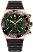 Breitling Herreklokke RB01361A1L1S1 Chronomat B01 41 Grønn/Gummi