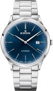 Edox Herreklokke 80106-3M-BUIN Les Vauberts Blå/Stål Ø42 mm