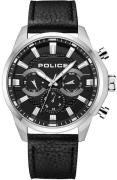 Police Herreklokke PEWJF2204207 Menelik Sort/Lær Ø46 mm