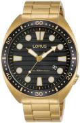 Lorus Herreklokke RH922LX9 Sports Sort/Gulltonet stål Ø42 mm