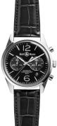 Bell & Ross Herreklokke BRG126-BL-ST-SCR BR 126 Sort/Lær Ø41 mm