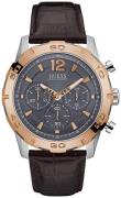 Guess Herreklokke W0864G1 Chronograph Grå/Lær Ø45.5 mm