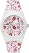 Guess Dameklokke W0979L19 Hvit/Gummi Ø42 mm