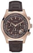 Guess Herreklokke W0500G3 Pursuit Brun/Lær Ø46 mm