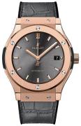 Hublot Herreklokke 565.OX.7081.LR Classic Fusion Grå/Lær Ø38 mm