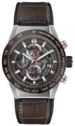 TAG Heuer Herreklokke CAR201U.FC6405 Carrera Brun/Gummi Ø43 mm