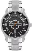 Bulova Herreklokke 76B182 Harley-Davidson Sort/Stål Ø45 mm