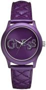 Guess Dameklokke W70040L3 Dress Lilla/Lær Ø38 mm