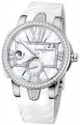 Ulysse Nardin Dameklokke 243-10B-3C-391 Ladies Executive Hvit/Lær