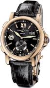 Ulysse Nardin Herreklokke 246-55-32 Dual Time Sort/Lær Ø42 mm