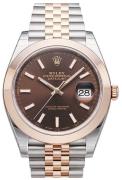 Rolex Herreklokke 126301-0002 Datejust 41 Brun/18 karat rosé gull