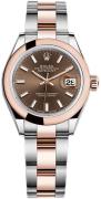 Rolex Dameklokke 279161-0018 Lady-Datejust 28 Brun/18 karat rosé