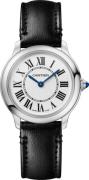 Cartier Dameklokke WSRN0030 Ronde Must Hvit/Lær Ø29 mm